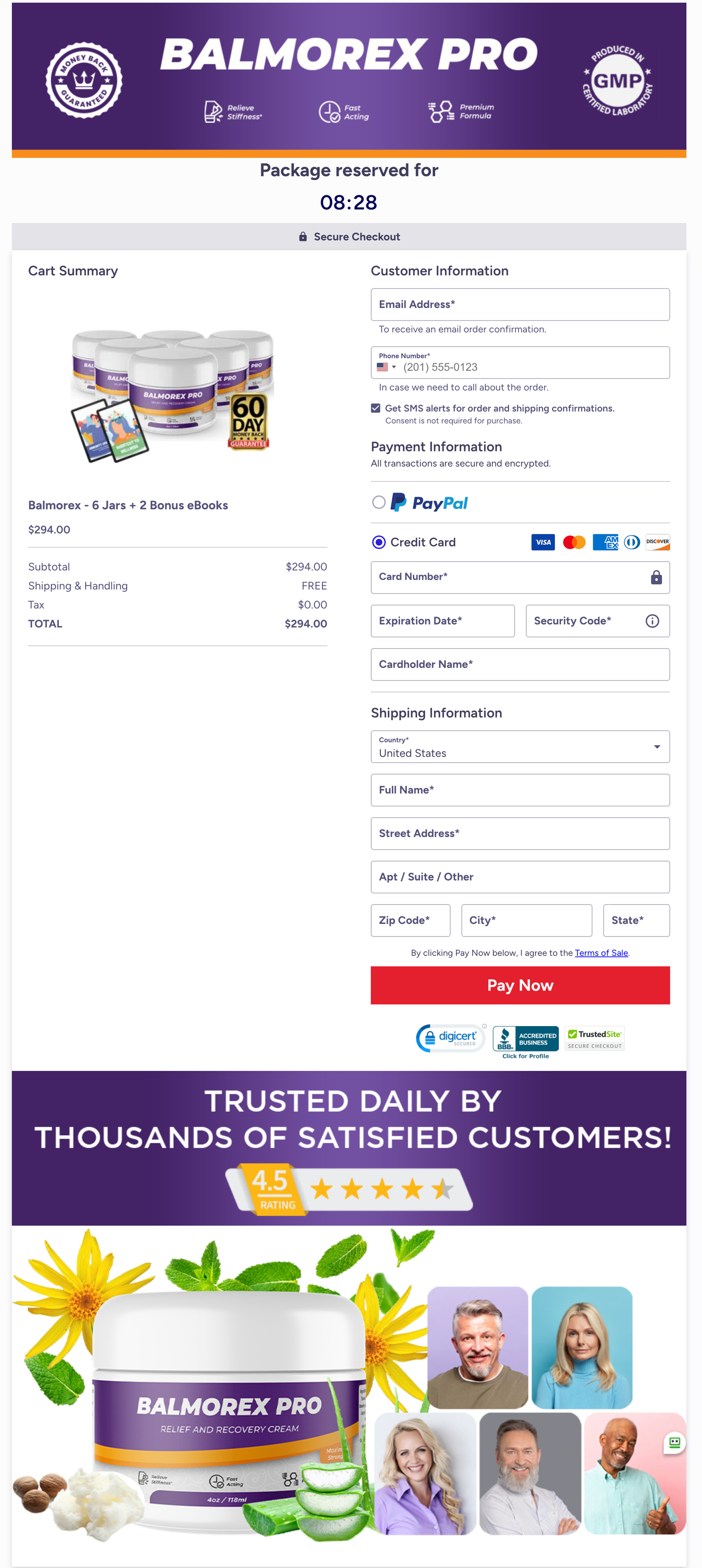 Balmorex Pro Official Website Secure Order Page